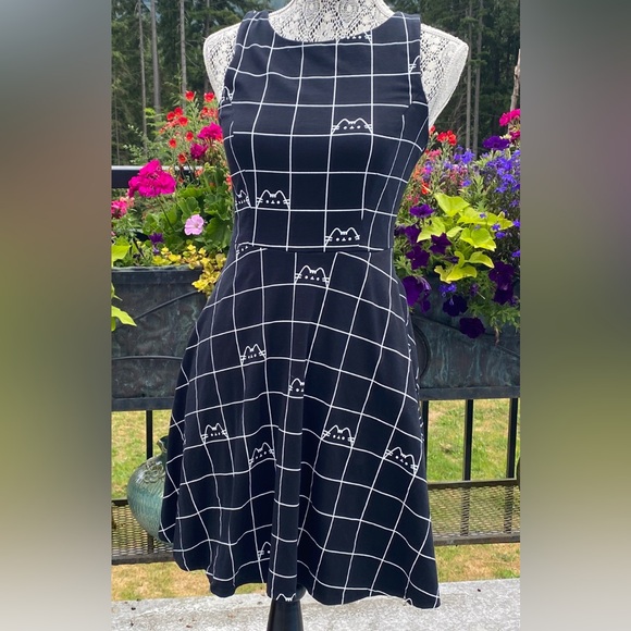 Pusheen Dresses & Skirts - 🐈‍⬛ Pusheen Lovers~ Black and White Grid Dress